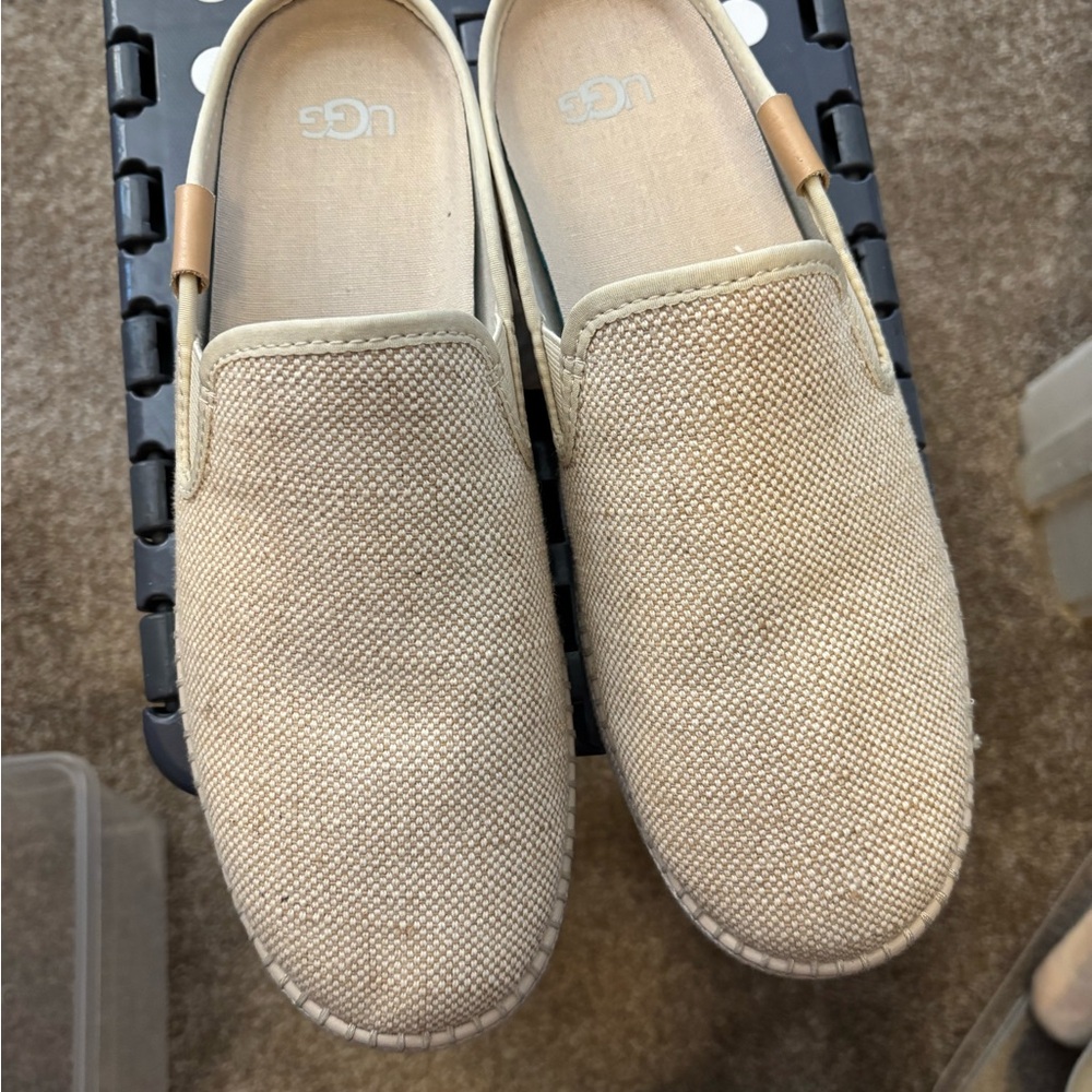 UGG women’s Canvas Slip-On Loafers in Tan